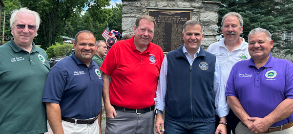 Group Shot Greene County Legislators Jay Lucas and Matt Luvera, Tague, Molinaro, and Legislators Patrick Linger and Harry Lennon