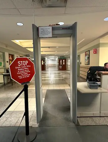 Entering metal detectors