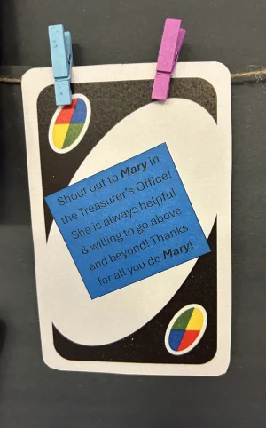 Mary in the Treasurer's Office