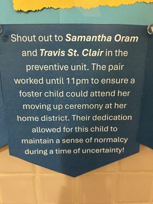 Samantha Oram and Travis St. Clair
